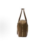 PRADA Re-Nylon zipper opening enamel metal triangular logo handbag, large women\'s style, earthen color